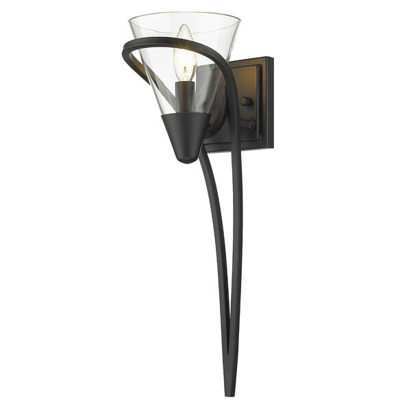 Olympia Matte Black One-Light Wall Sconce, image 4